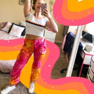 UFO JEAN hand tie dyed festival pants